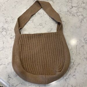 Brown crochet bag